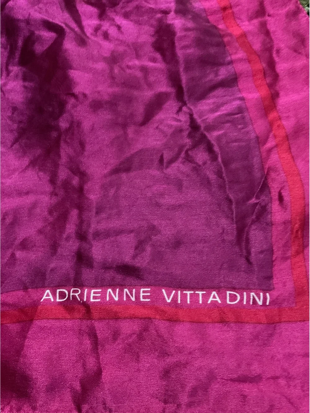 Adrienne Vittadini Silk Gradient Color Scarf Pink Purple Red